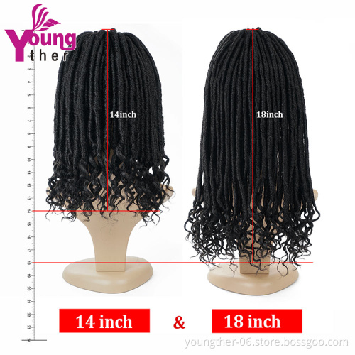 Natural Soft Faux Locs Crochet Twist Hair With Curly Ends Crochet Braids Synthetihetic Braiding Hair Extention Goddess Locs Hair